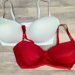 *NWOT* Pure Beauty by Rene Rofe 2 Pack Wireless Lightly Lined Bra Set Size 42DD